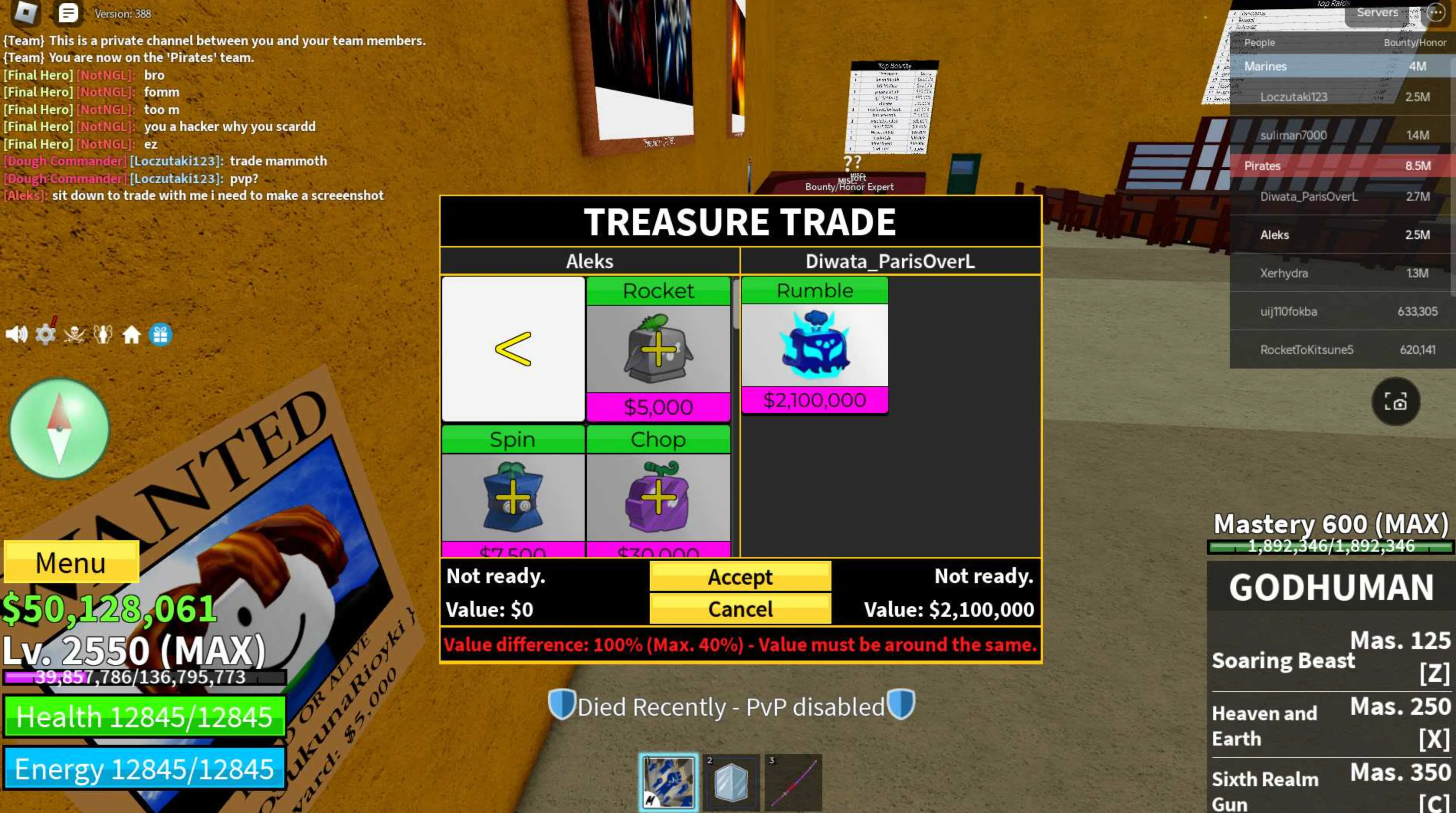 how to trade in blox fruits